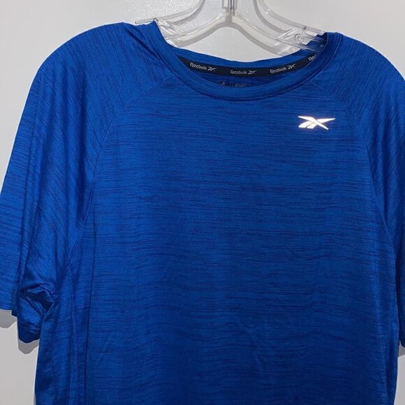 Reebok by Pyer Moss Men's Blue Heather Crew Neck Athletic T-Shirt Size Medium - Picture 3 of 11